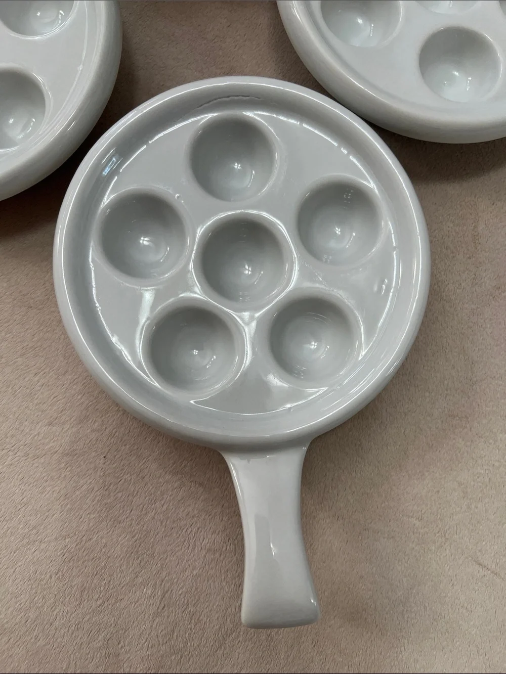 Sur La Table Porcelain Escargot Baking Dishes. Set of 4